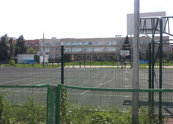 Ограждение сварное "Фенсис" спортивной площадки (Тула, ул.Сойфера, Школа №4)
